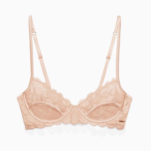 SAVAGE X FENTY Mod on the Moon Unlined Demi Bra in Gold Dust Brown Size 38B - Picture 3 of 8